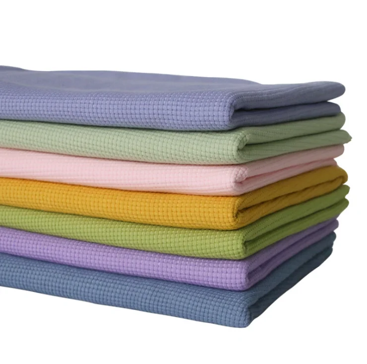 High quality soft fresh plain dyeing fabric knitted 300GSM rib cotton fabric