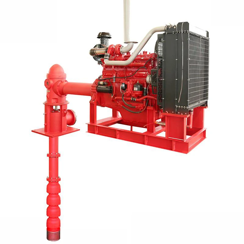 New diesel engine vertical long shaft deep well centrifugal water pump high water pressure fire pump