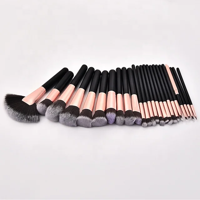 Brush Make Set Up 24 Pcs Makeup Brushes Set Kabuki Rose Gold Makeup Brushes