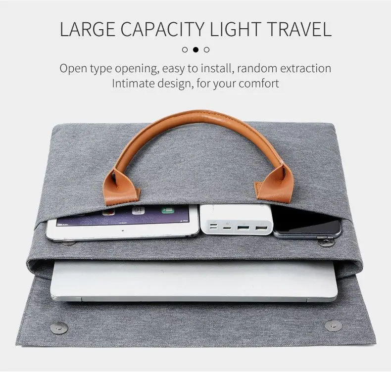 Multiple Sizes Water Proof Business Light Notebook Travel Bag Laptop Case Portable Simplicity Laptop Bag