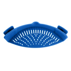 OEM/ODM Hot Sale Silicone Strainer Fits all Pots and Bowls Dishwasher Safe Colander Silicone Clip On Strainers With 2 Clip