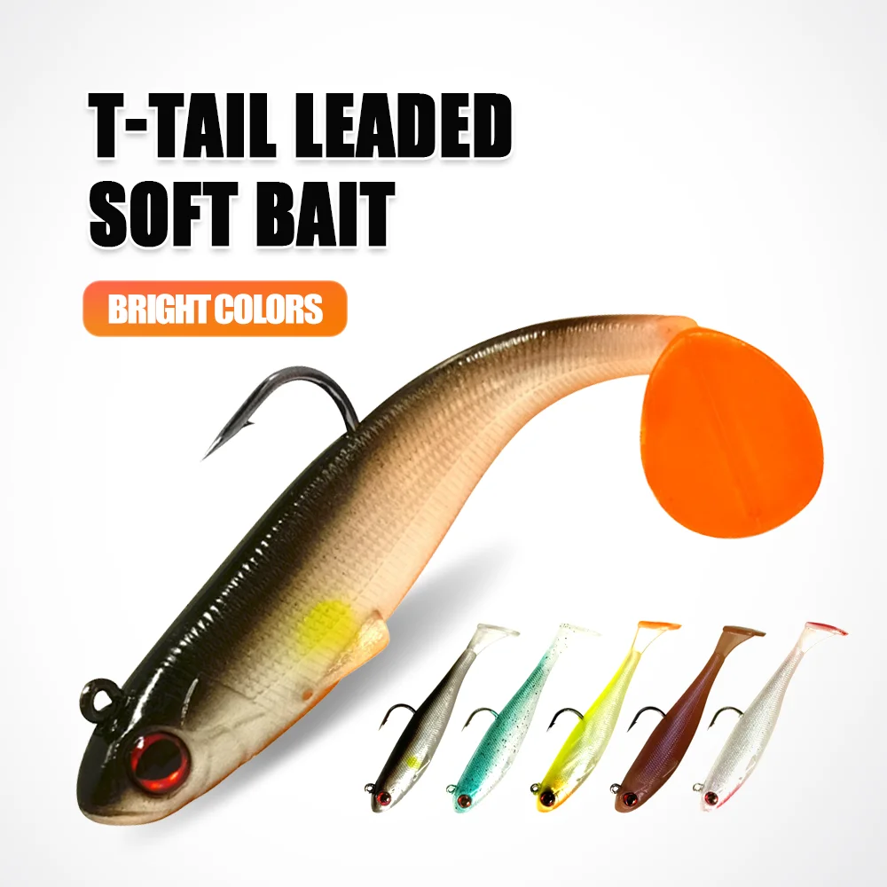 THORFORCE 90mm 12g Sinking Paddle Tail Realistic Shad Swimbait Jig Head Soft Vibrate Bait Bass Soft Fishing Lure