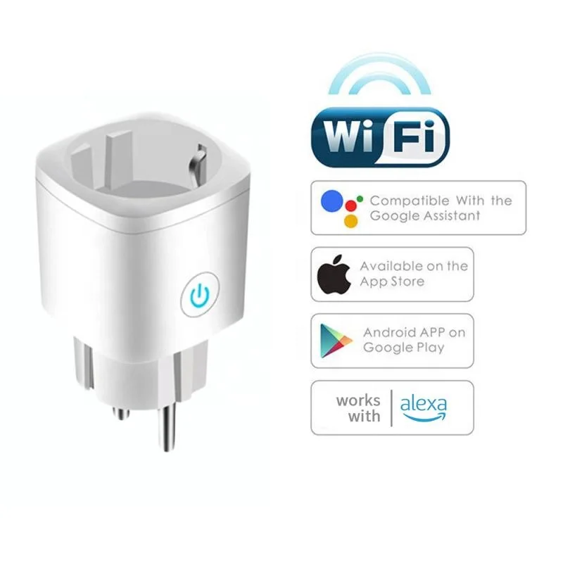 Tuya WiFi Smart Plug EU Adaptor Remote Voice Control Outlet Timer Socket For Alexa Google Home Smart Life App Power Monitor
