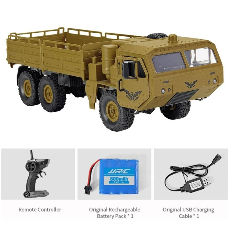 2.4Ghz Electric High Speed RC Truck Military Truck Off-Road Car 6WD Remote Control Military Car Toy for Kids