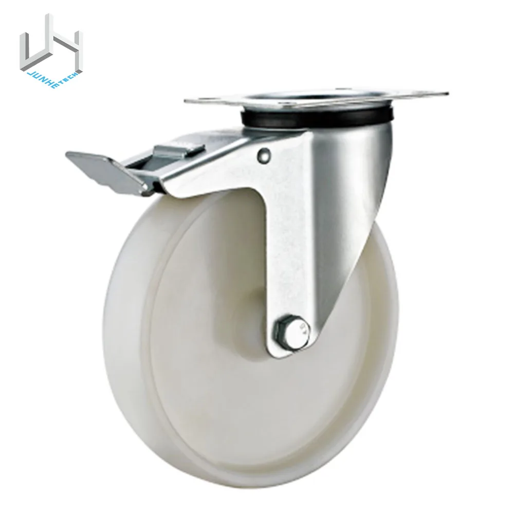 white heavy duty 10 ton pp plastic european industrial caster wheel industrial 2 inch Ready to Ship Sample Available