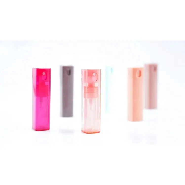 Small travel size 10ml 10 ml empty refillable colorful sprayer plastic perfume spray with glass bottle
