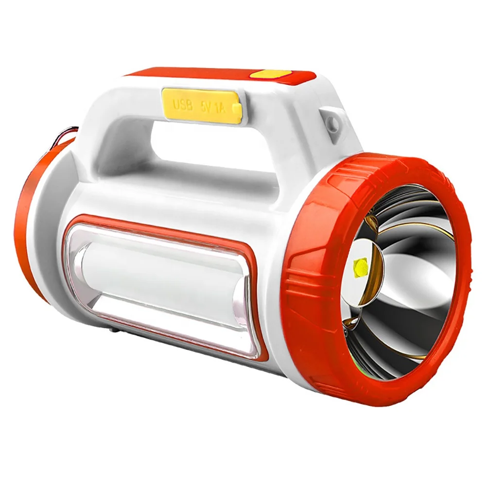 Solar LED Searchlight Spotlight USB Rechargeable Hand Torch Emergency Work Lamp