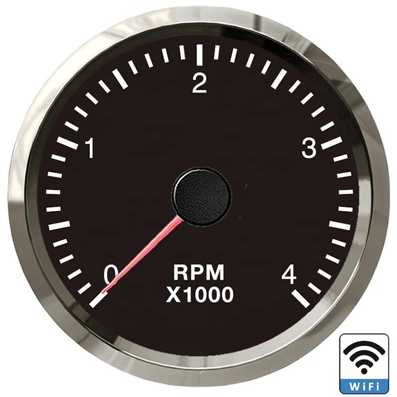 SPR Electrical 52mm WIFI Tachometer 4000rpm with Stepper Motor 270degrees RPM Ratio Adjustable easily configure via mobile phone