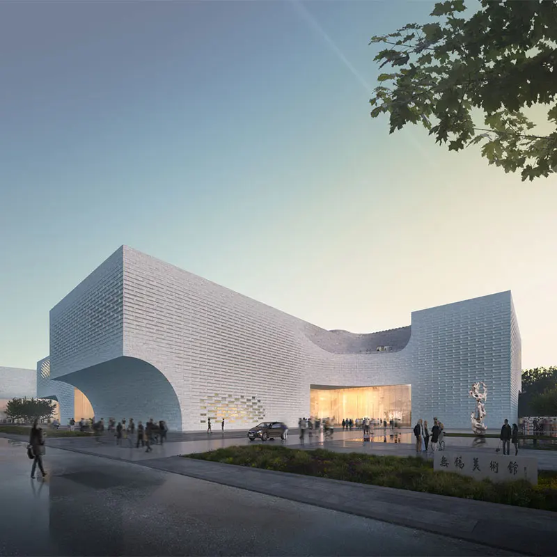 Modern Design Aluminum Metal Facade Panel Exterior Wall Cladding For Outdoor Hotel Decoration