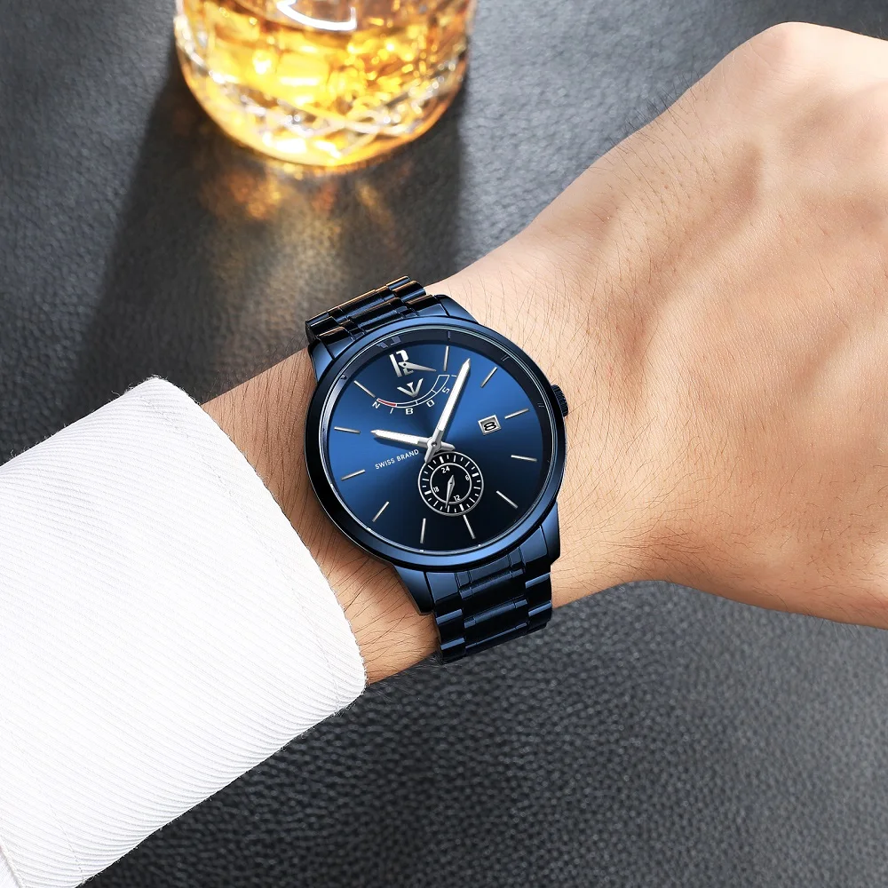  Мужские часы NIBOSI Relogio Masculino Relojes 2020 золотые мужские роскошные спортивные кварцевые ведущей марки деловые водонепроницаемые