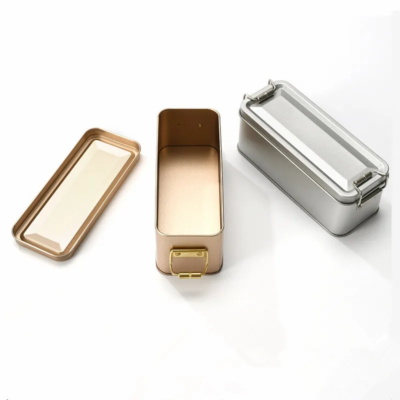 Outdoor Food Container Storage Box Rectangle Lockable Adult Aluminum Metal Box Custom Cakes Coffee Lunch Box