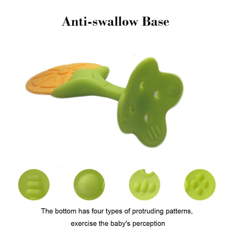 Food Grade Fruit Shape Baby Teething Toy BPA Free Silicone Baby Teether