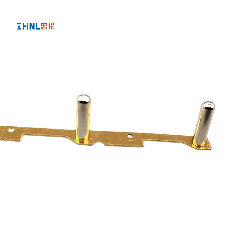 Germany EU OEM Precision Outlet Switches Plugs Contact Small Brass Extension Socket Parts Strip Electric Stamping Part