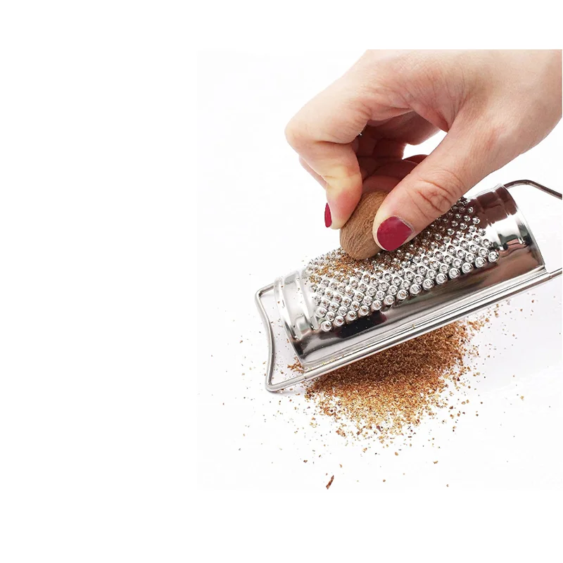 Stainless steel grater for cheese with wood  multi-purpose cheese grater  for chocolate butter  nut &ginger