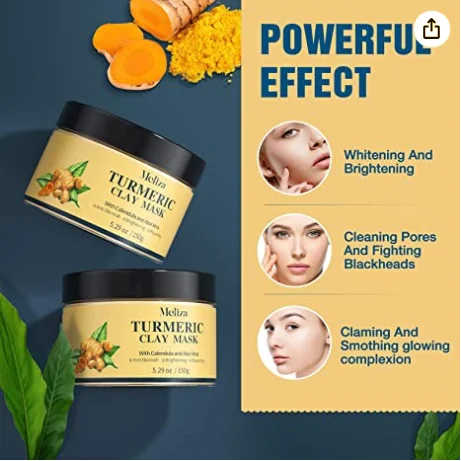 Private Label Skin Care Natural Organic Brightening Pore Refining Nourishing Vitamin C Turmeric Clay Mask