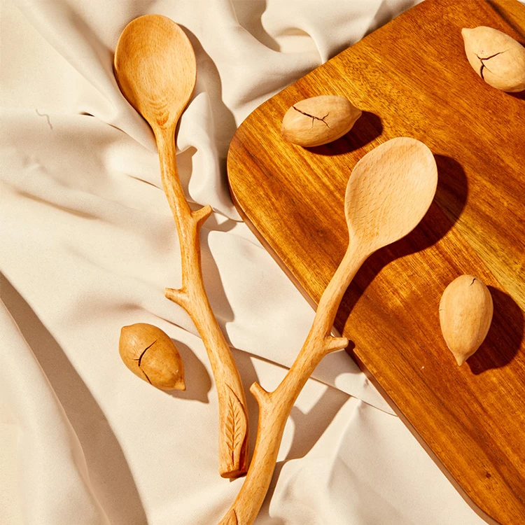
Eco-Friendly Tableware Wooden Spoon Kitchen Cooking Utensil Tools Tea spoon Honey Coffee Spoons 