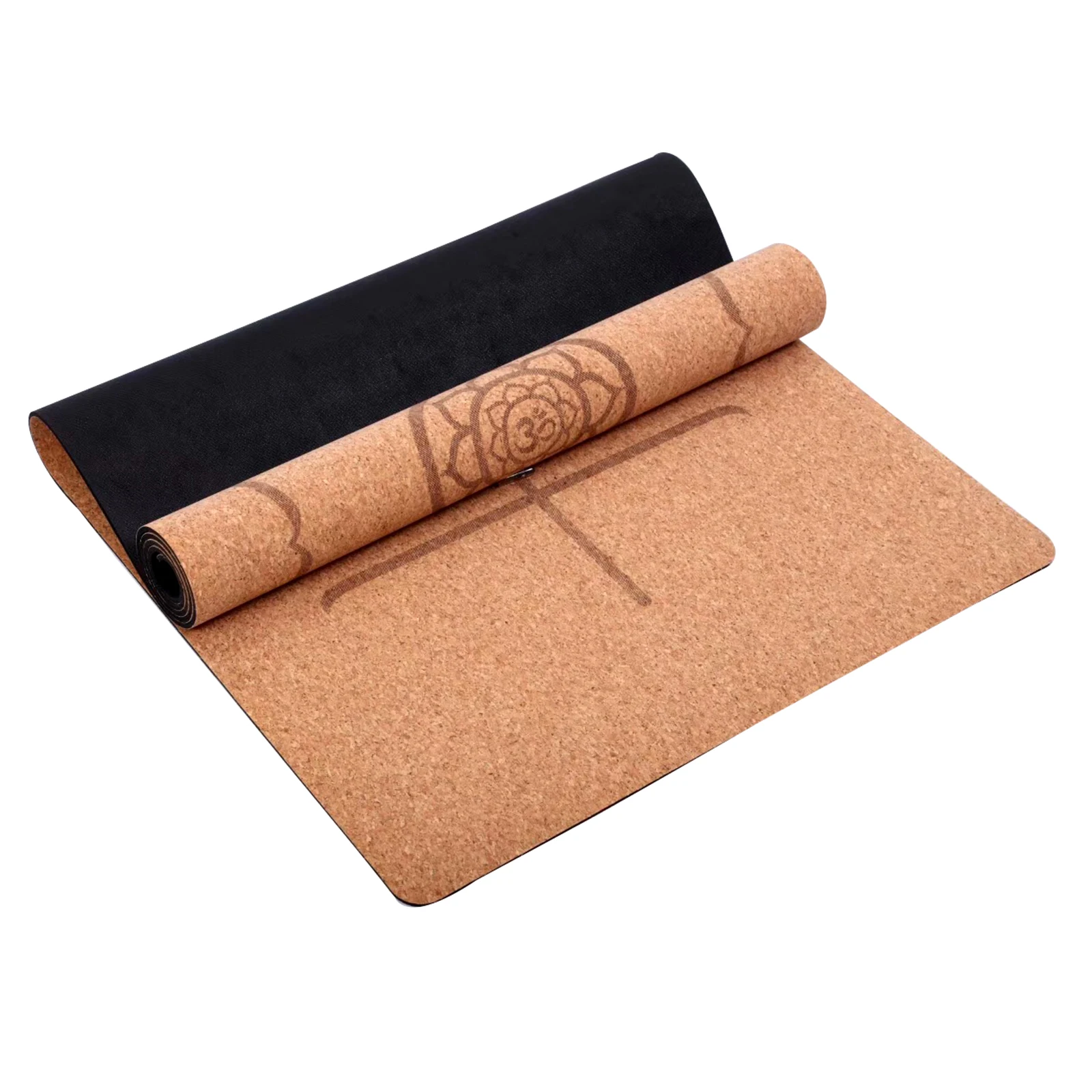 183cm Eco Friendly Tpe Rubber Gym Fitness Natural Cork Gym Mat with Anti Slip Design