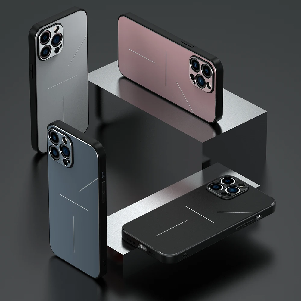 Geili Manufacture Hot Selling Aluminum Alloy Metal Style With Tpu Material Anti Fall Mobile Phone Case For Iphone 11 12 13