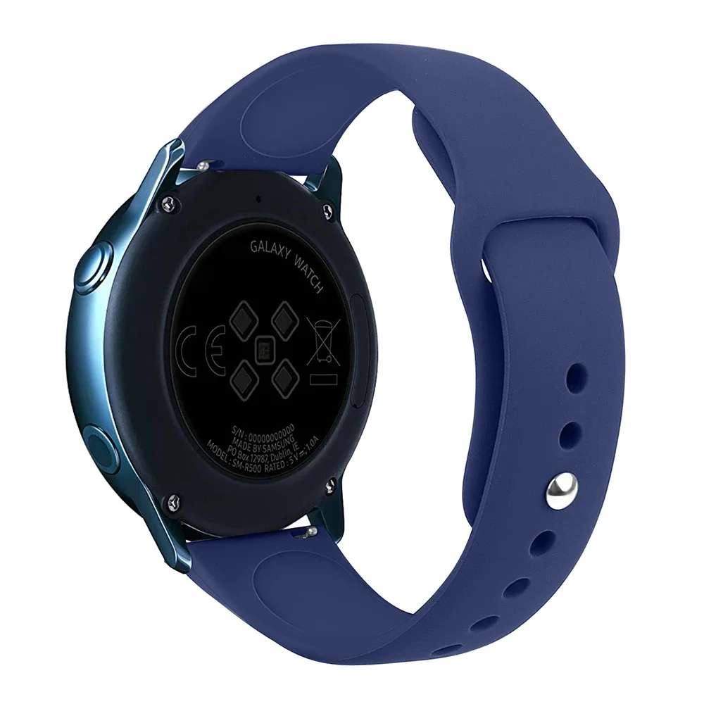 For Samsung Galaxy Watch 6 5 4 3 Active 2 Band, 20mm Silicone Strap Watchband Replacements Accessories