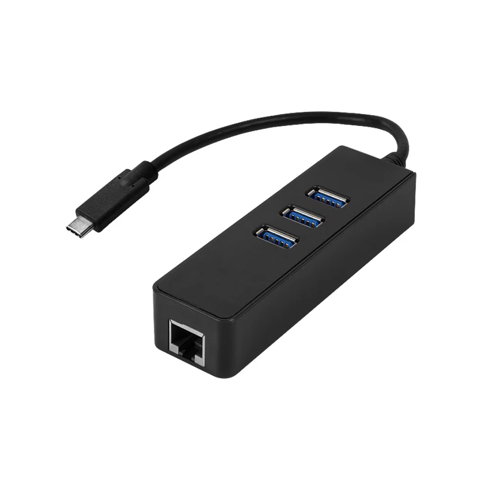 RJ45 Gigabit Ethernet Lan Network AdapterType C to USB 3.0 Multi Function Hub