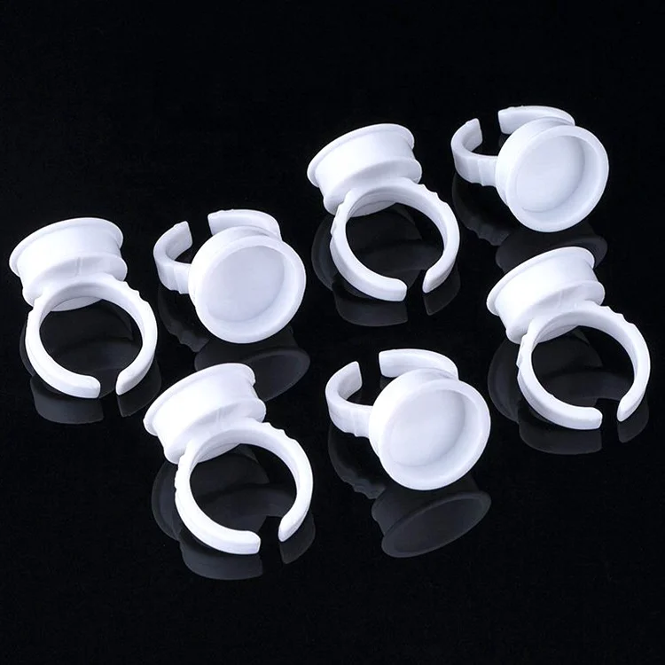 
High quality white eyelash small extension glue ring without partition 