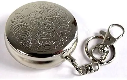 Key Chain Stainless Steel Ash tray Circular Mini Smoking Portable Pocket Ashtray