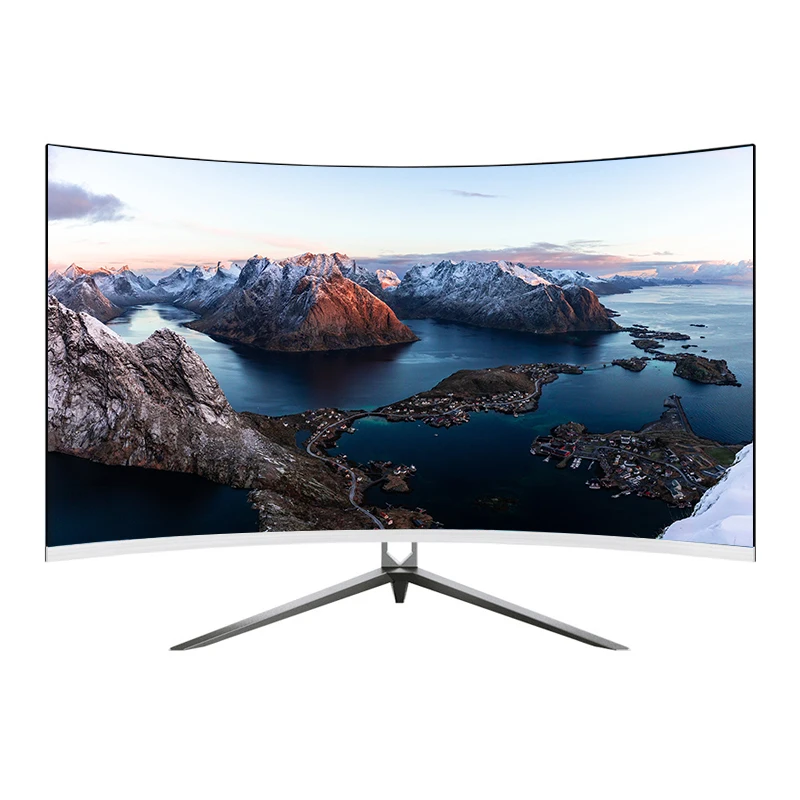 Оптовая продажа новый белый монитор Songren VGA 1080P 75 Гц для настольного большого компьютера изогнутый 32 дюйма СВЕТОДИОДНЫЕ мониторы Curvo 32-дюймовый экран HD