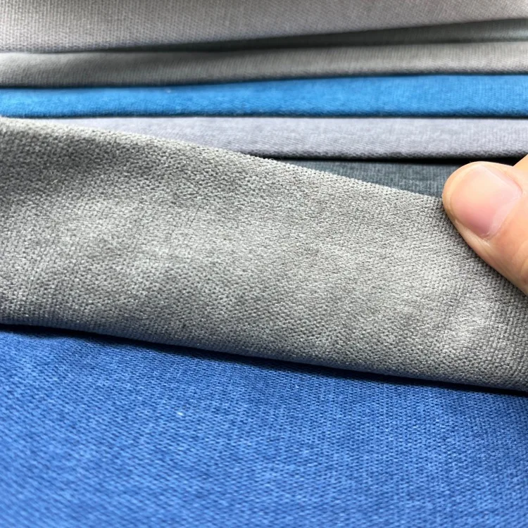 Cheap woven twill brushed plain thin home textile fabric for sofa