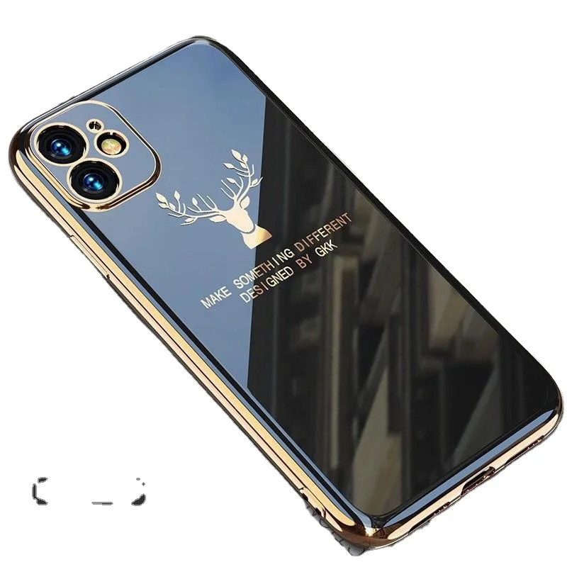 
For iphone 12 Case Pro Max Mini Case 2021 Soft TPU Solid Plating Protective Phone Cases for iPhone Cover 6 7 8 11 Plus X XS 