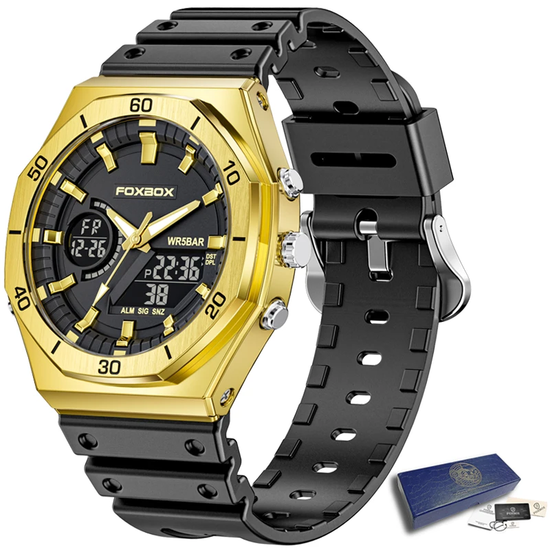 Часы мужские кварцевые, водонепроницаемые до 50 м, из нержавеющей стали