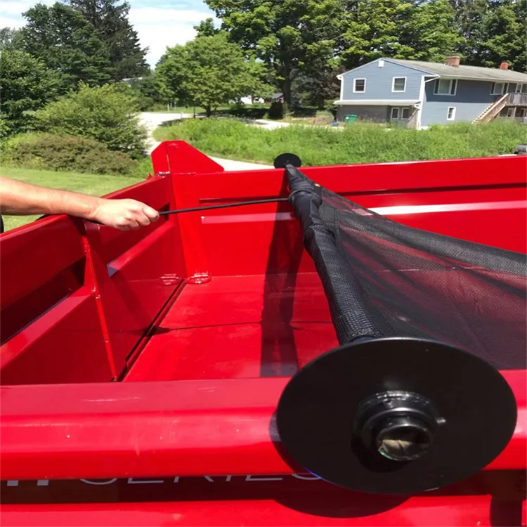 Customized Plastic PVC Mesh Fabric Dump Trucks Dump Trailers Tarp System Truck Cover