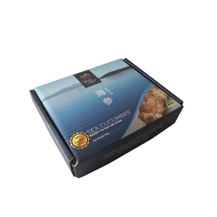 Factory price Hollow Sheet Frozen Fish Packing Boxes wholesale wax box for seafood