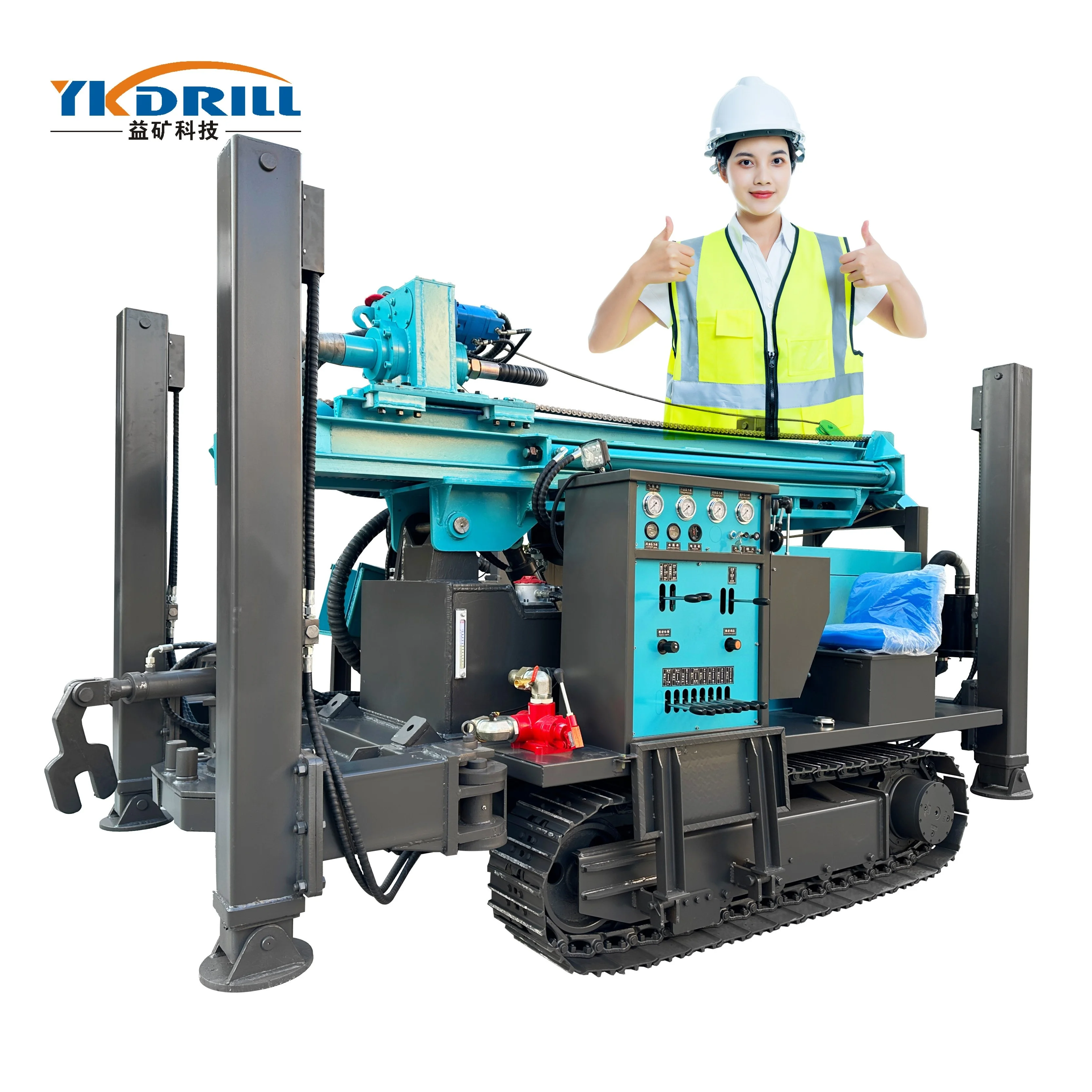 Cheap Price 260 Crawler Type Pneumatic Drilling Rig 200m Water Well for Sale