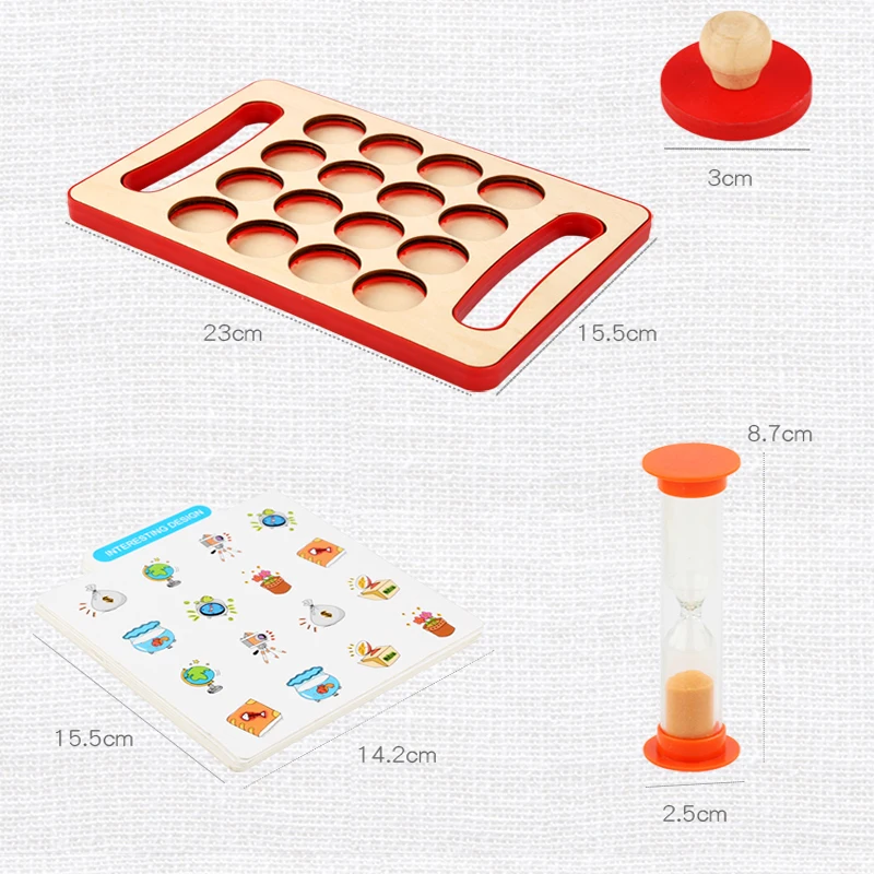 New Released Portable Diy Mathematic Memory  chess Game Toys set baby  brain Development Wooden Toys
