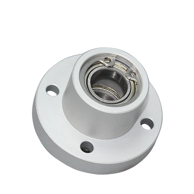 Bearings with Housings, Double-Shielded Flange Bearing Seat Assembly with Buckle Ring, Dia /5/6/8/10/12/15/17/20/25/30/40/50
