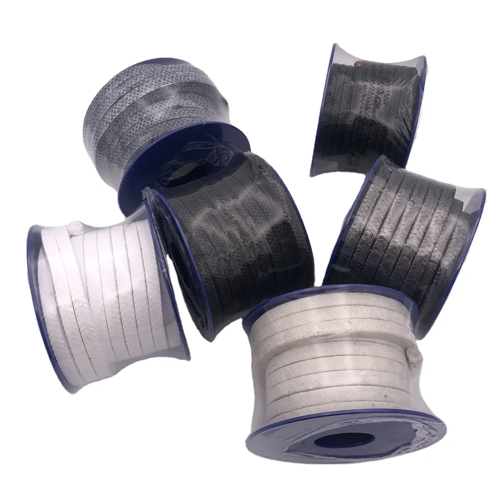 ptfe/graphite braided compression gland packing Temperature gland packing graphite 2mm gland packing 12.5*12.5 graphite