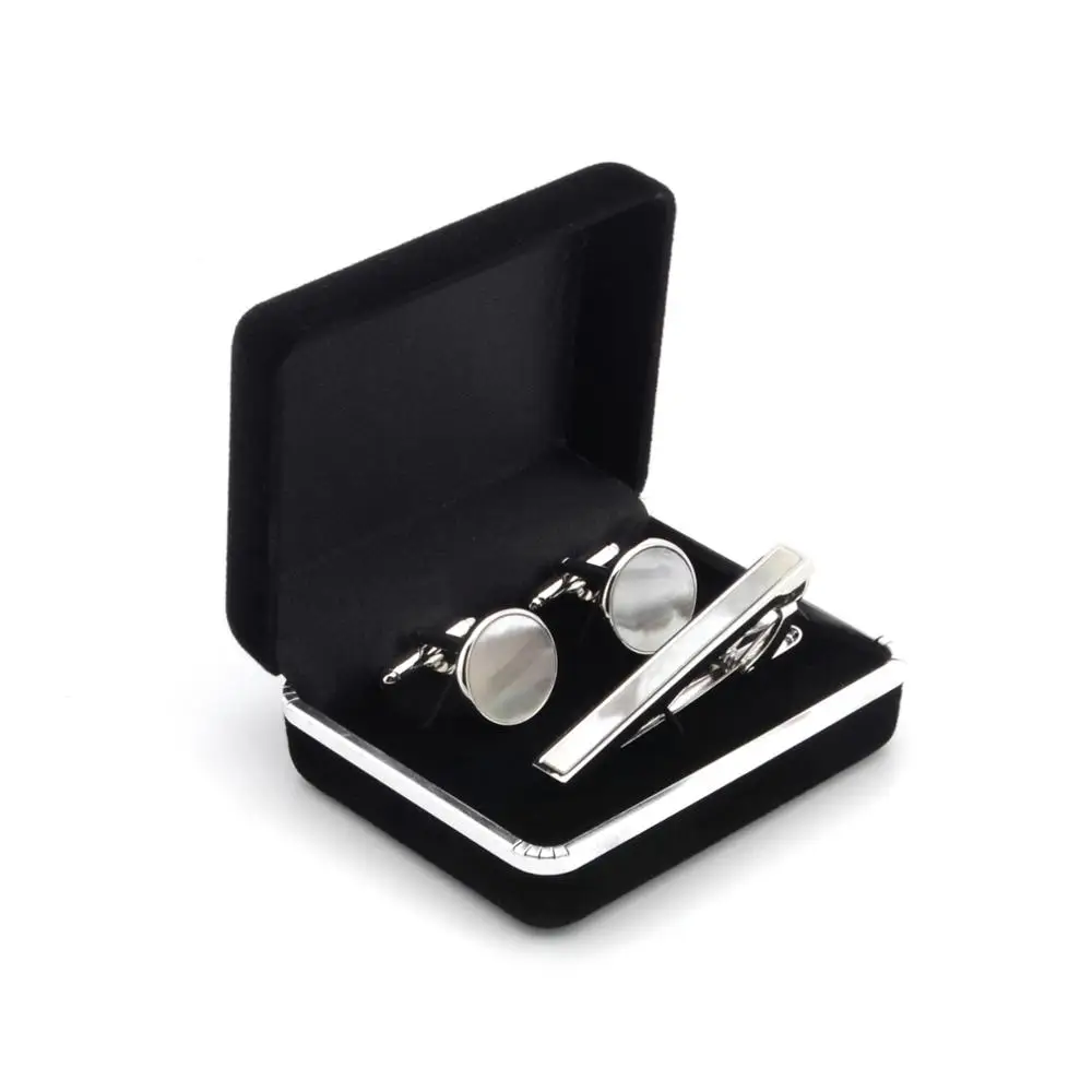 Лидер продаж, самая популярная оптовая продажа, пластиковая бархатная коробка для запонок, набор для галстуков