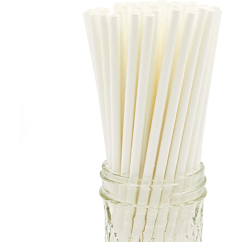 Hot selling Disposable Biodegradable Flat Paper Packaging Straw for drinking