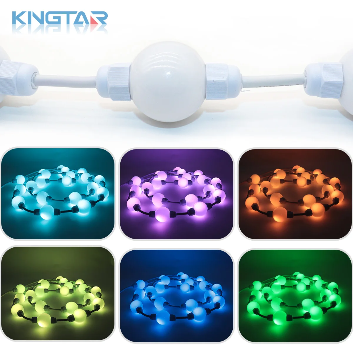 24V UCS1903 RGB СВЕТОДИОДНЫЕ гирлянды 6 светодиодных программируемых 3D пиксельных шариковых ламп