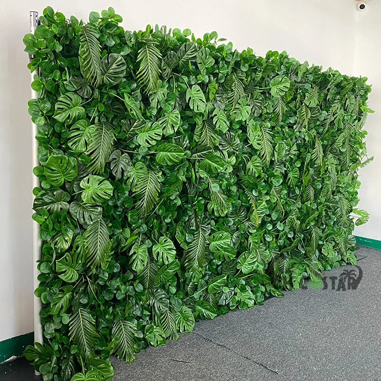 Home Indoor Artificial Grass Wall Panel Decor Artificial Plant Green Wall