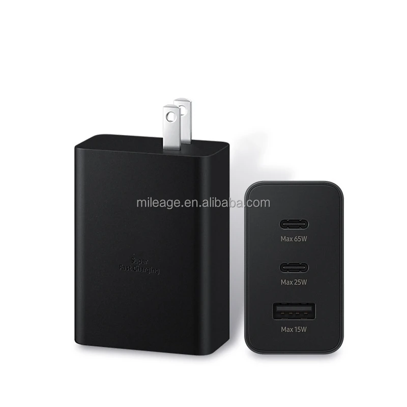 hot sell PD 3 Ports Adapter EP-T6530 Super Fast Charging US EU plug 65W fast charger Wall adapter for Samsung S24 S22 S23 Ultra