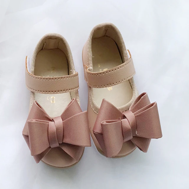
Baby girl PU shoes with bow newborn cute formal shoes dress spring autumn baby shoes 
