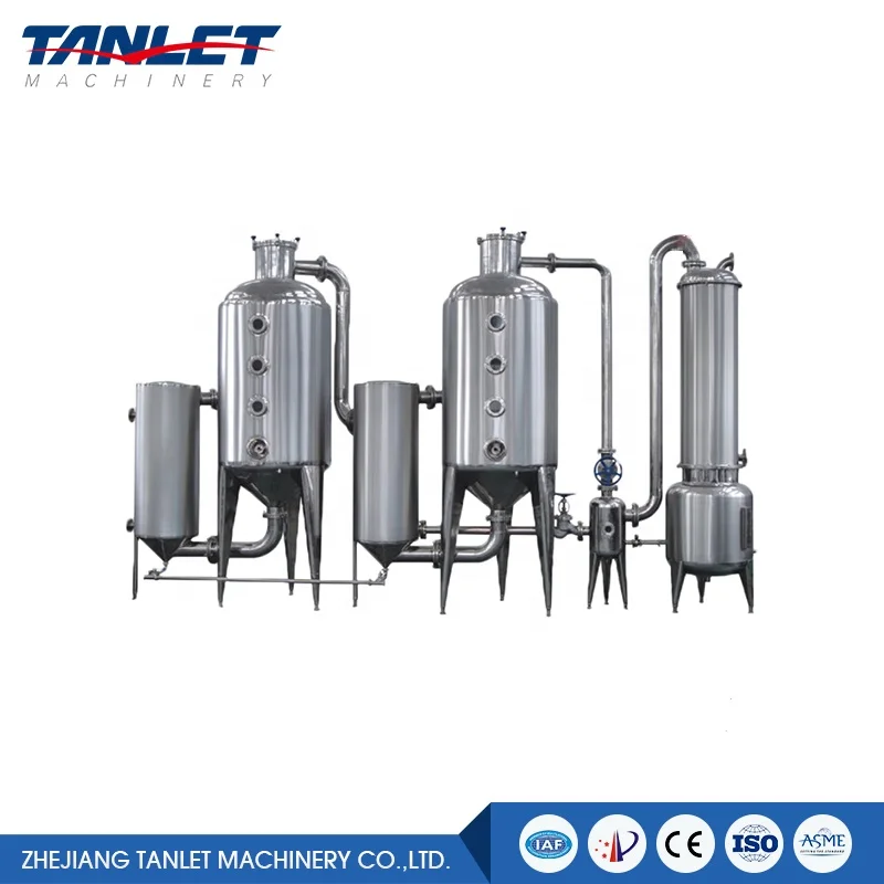 beverage and herbs evaporator pharmaceutical machinery plant medical equipment Triple Effect Concentrator