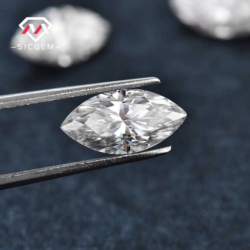 SICGEM  10x5mm 1 To 7 carat Super Premium Marquise Cut Moissanite Loose Stones Wholesale Price