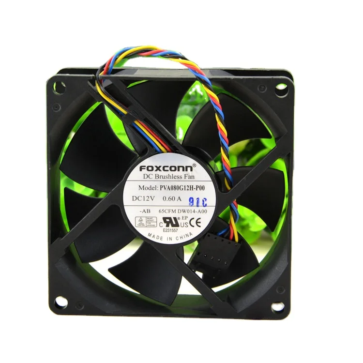 24v 48v Dc12v 0.60a Ec Ac 80*80*25mm 8cm 8025 4-wire Axial Flow Centrifugal Ventilation Exhaust Ducted Pva080g12h Cooling Fan