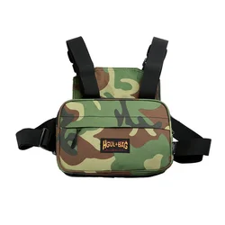 LOW MOQ Nylon Black Fashion Vest Rig Men Women Tactical Chest Front Rig Bag waterproof camouflage chest bag