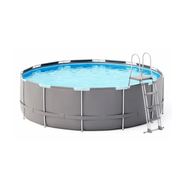 Customized Outdoor Frame Swimming Pool with Pool Accessories Pump Cleaner Cover Ladder MESH-PVC 427*427*122cm CN;JIA 60003 OEM