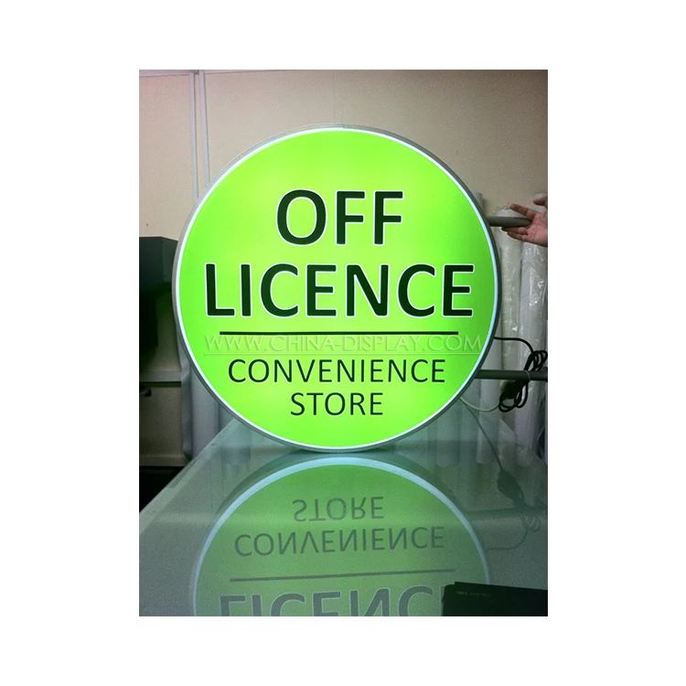 Custom Double Sided Led Projection Light Box Specialty Blade Sign Rotating Round Advertising Lightbox For Shop