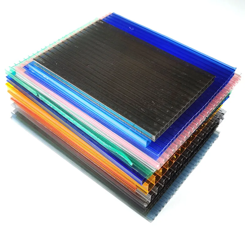 20mm Uv Protected  Polycarbonate 4 layer polycarbonate Greenhouses multilayer pc hollow sheet