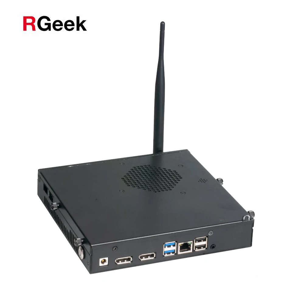 RGeek AMD A320 тонкий мини ITX AM4 ПК Двойные порты дисплея